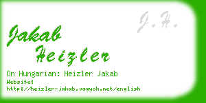 jakab heizler business card